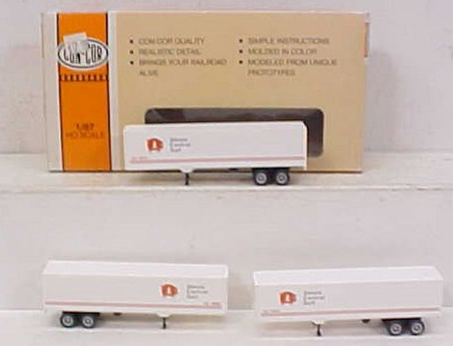 Con-Cor 0004-008109 HO Illinois Central Gulf 40' Piggyback Box Trailers