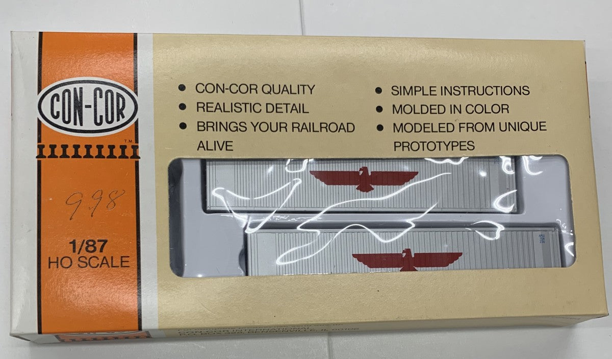 Con-Cor 0004-008301 HO 40' AMP Sea Ribbed Container (Pack of 3)