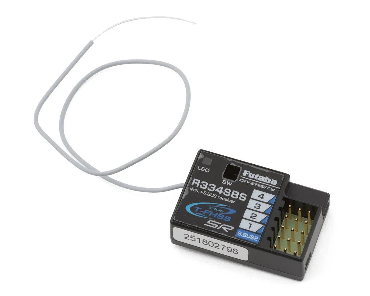 Futaba 01004418-1 T4PM+ 4-Ch. 2.4GHz T-FHSS SR Radio System w/ R334SBS Receiver