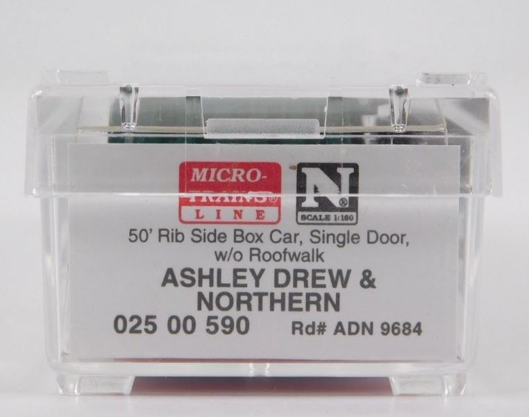 Micro-Trains 02500590 N Ashley, Drew & Northern 50' SD Rib Side Boxcar #9684