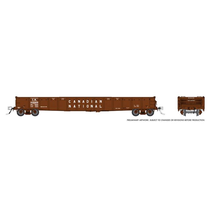 Rapido Trains 050049 HO Canadian National 52'6" Gondola (Pack of 6)