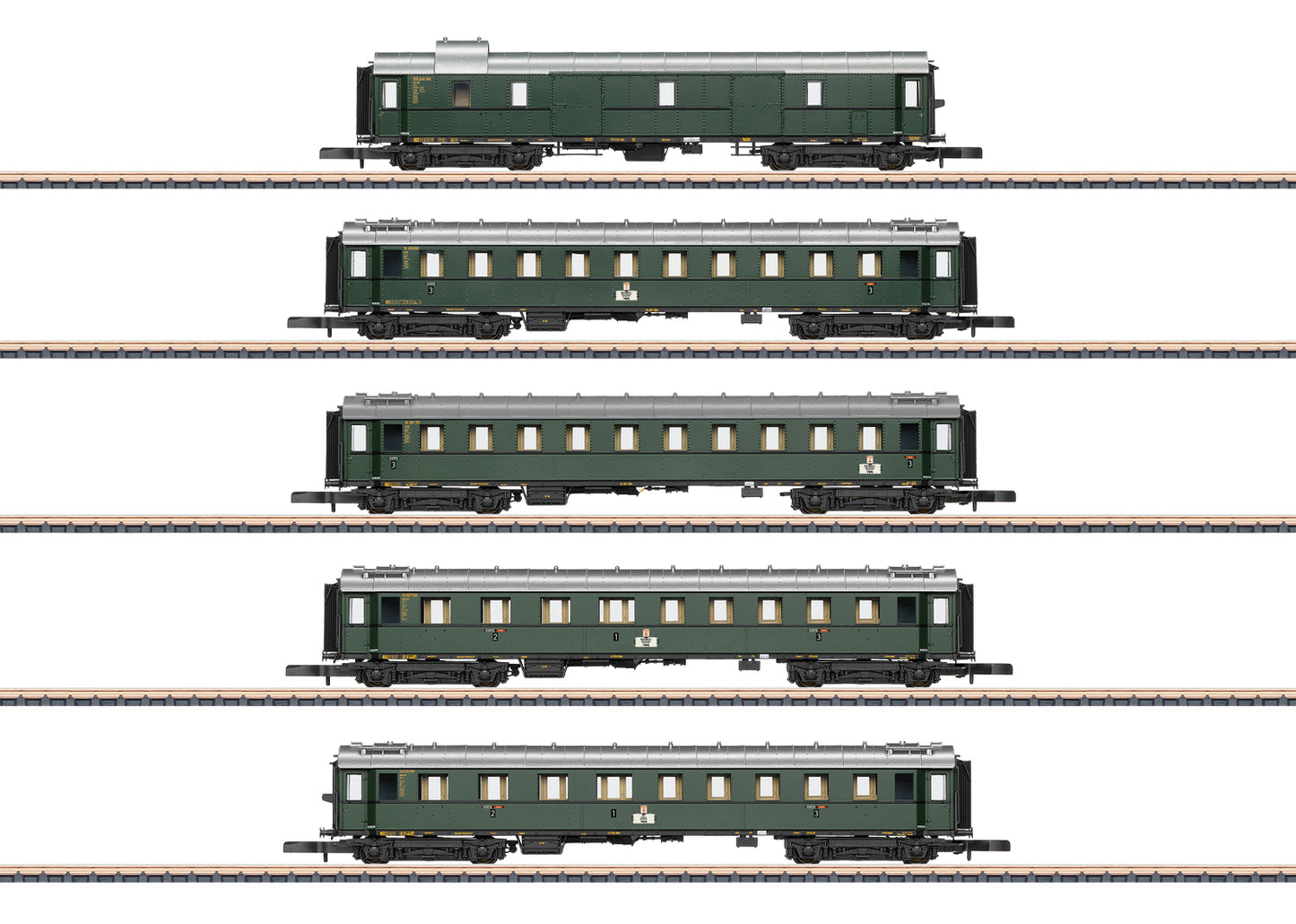Marklin 87620 Z DB Standard Design 1928 to 1930 Express Train Car Set