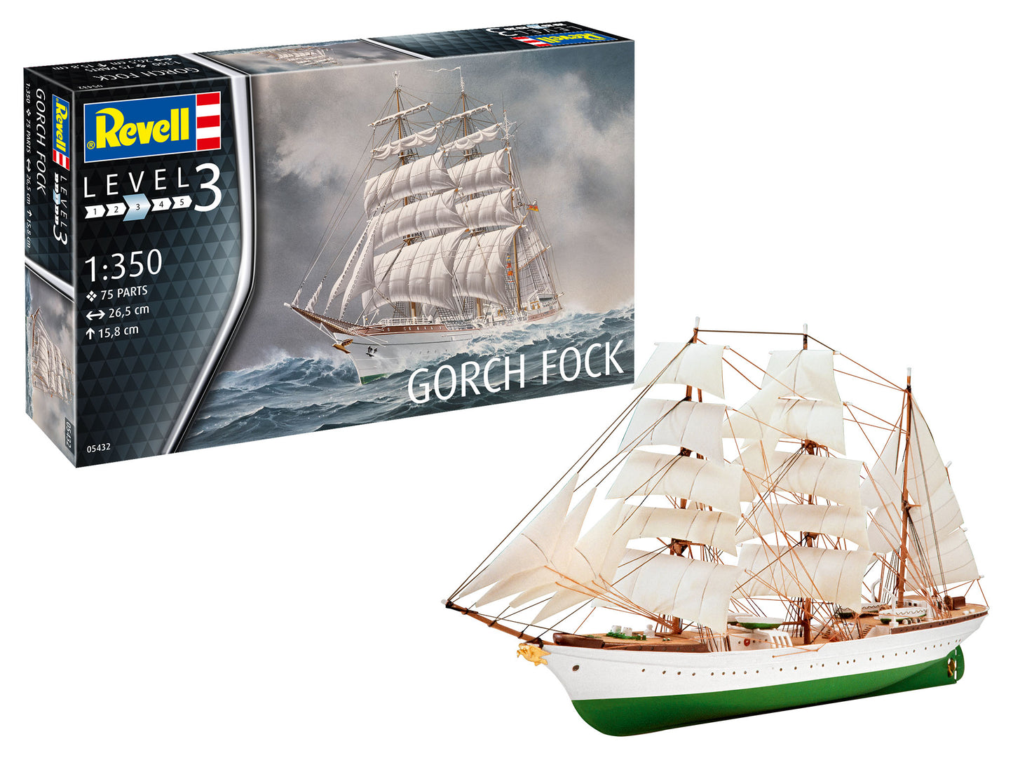 Revell of Germany 05432 1:350 Gorch Fock Ship Plastic Model Kit