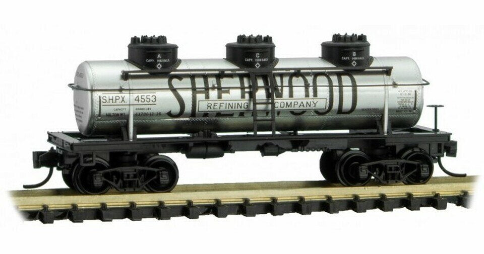 Micro-Trains 06600100 N Sherwood Refining Company 40' Triple Dome Tank Car #4553