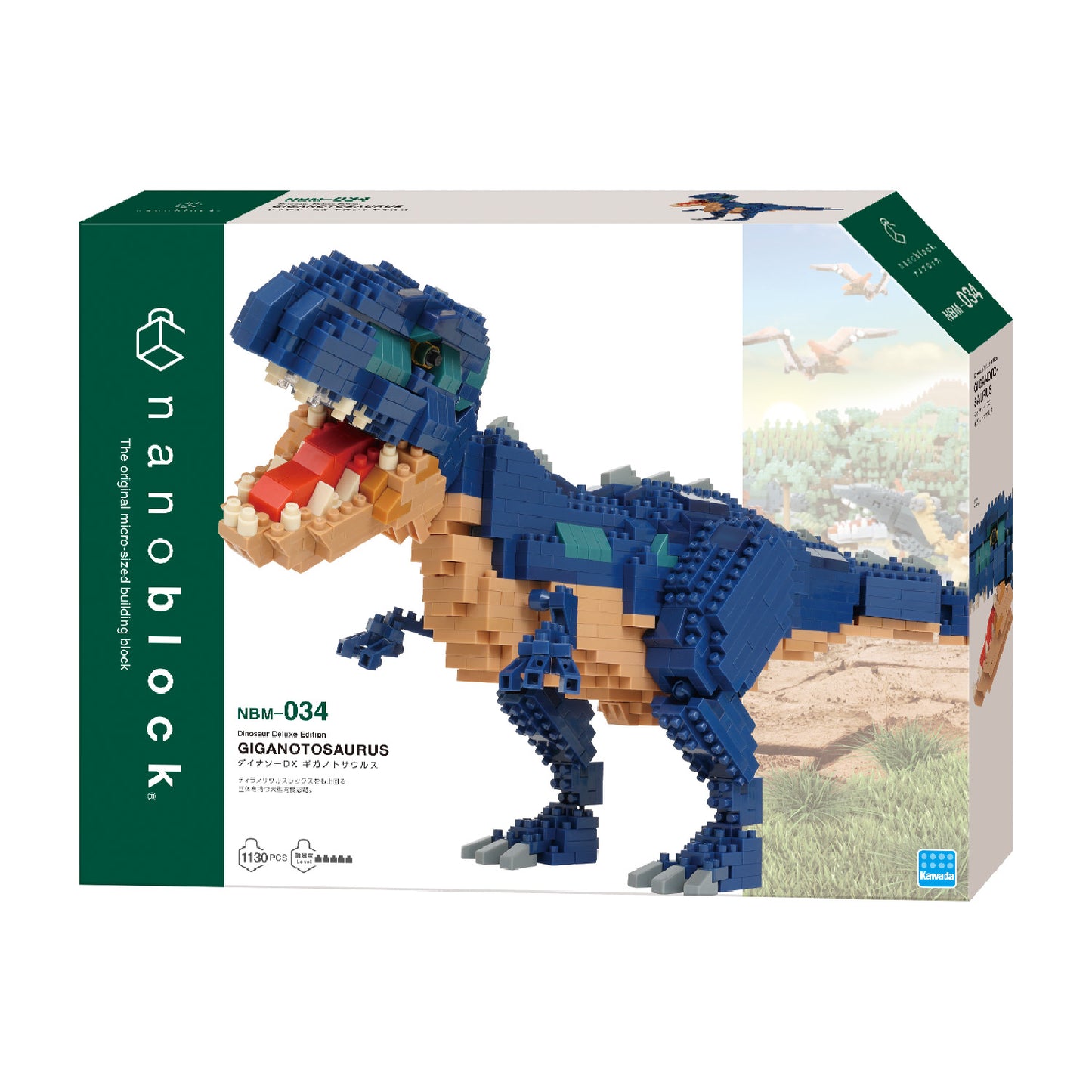 Nanoblock 22386 Dinosaur Deluxe Edition Giganotosaurus Blocks