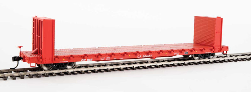 Walthers 910-5806 HO CP RTR 60' Pullman-Standard Bulkhead Flatcar #304667