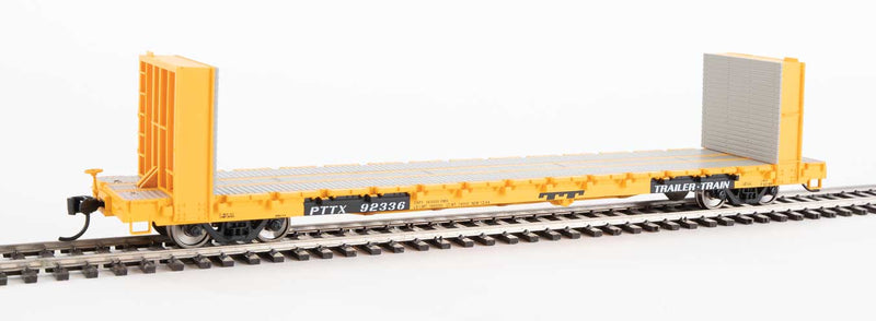 Walthers 910-5824 HO TTX Yellow RTR 60' Pullman-Standard Bulkhead Flatcar #92336