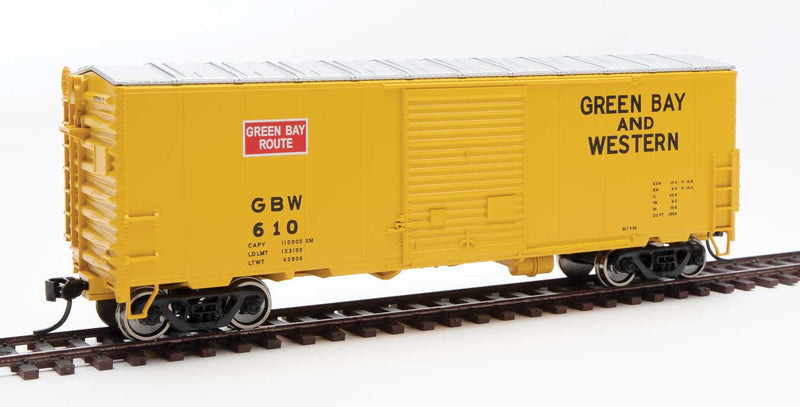 Walthers 910-45004 HO Green Bay & Western 40' ACF Modernized Welded Boxcar #610