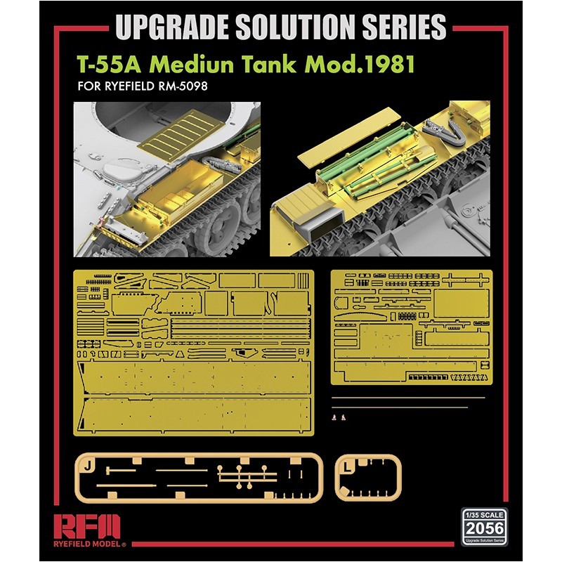 Rye Field Models RM-2056 1:35 T-55A Medium Tank Mod. 1981 Resin Kit