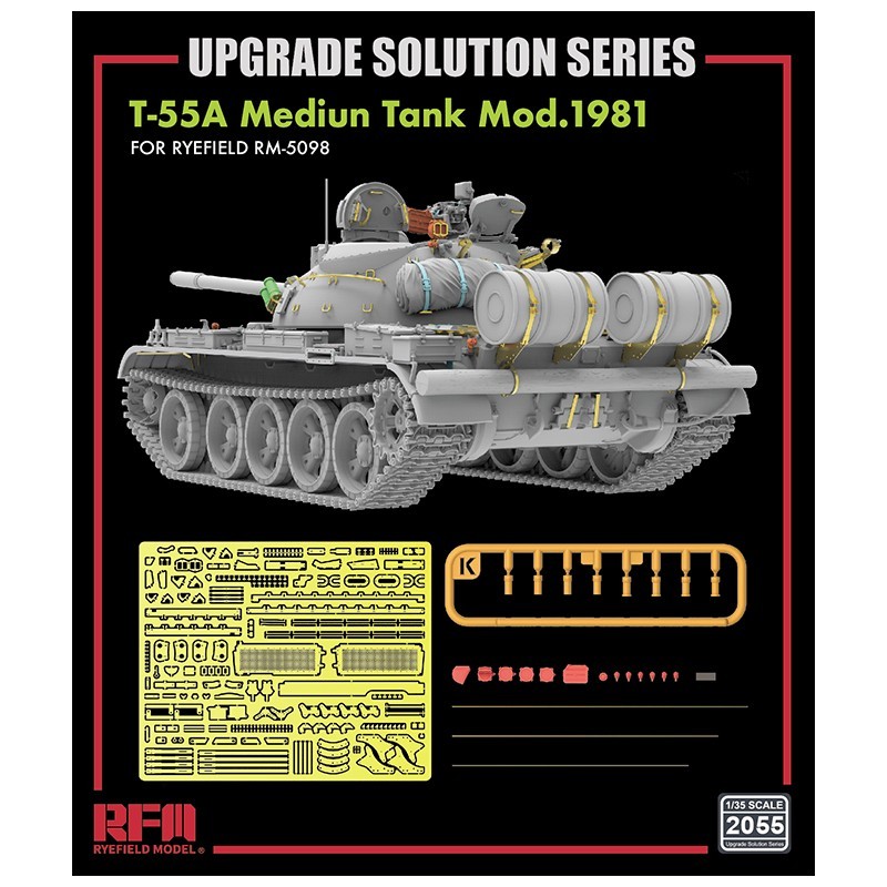 Rye Field Models RM-2055 1:35 T-55A Medium Tank Mod. 1981 Resin Kit