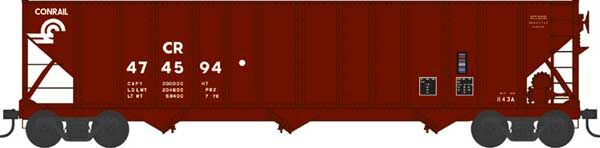Bowser 43195 HO Conrail Executive Line 100-Ton 3-Bay Hopper Ready to Run #474594