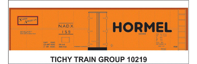 Tichy 10219 HO NADX Steel Reefer Hormel Decal Sheet