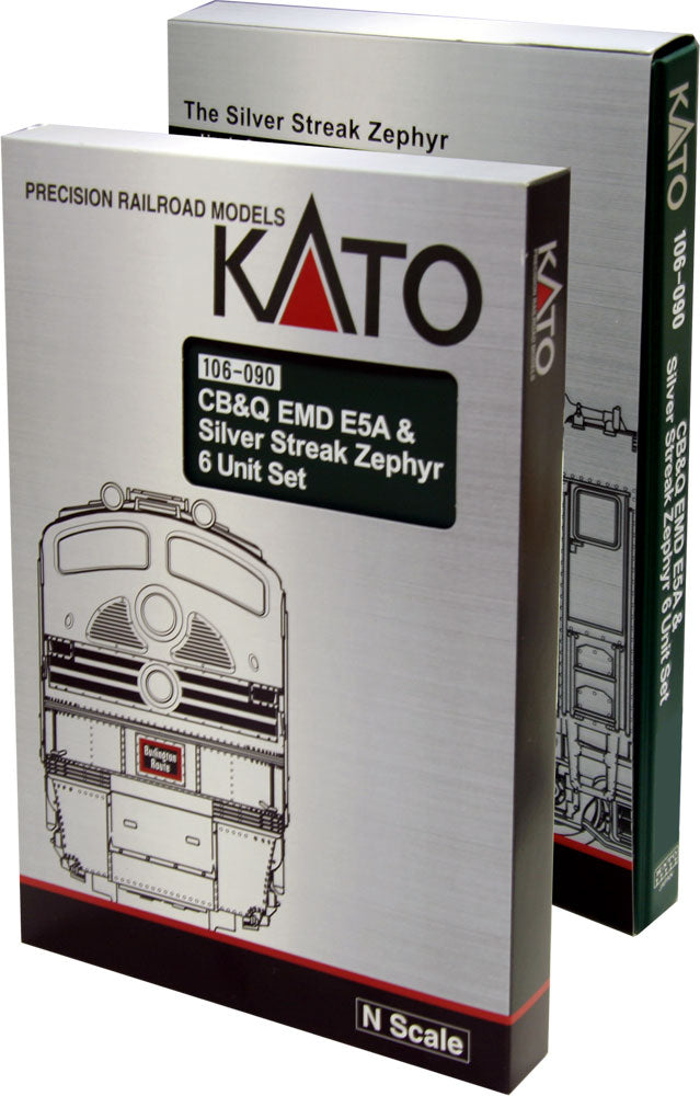 Kato 106-090-DCC N Scale CB&Q & Silver Streak Zephyr Diesel
