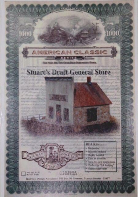 Railway Design Associates 108 HO Stuart's Draft General Building Kit