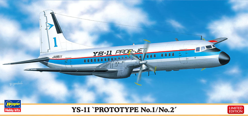 Hasegawa 10836 1:144 YS-11 Prototype No. 1 / No. 2 Japanese Airliner Plane Kit