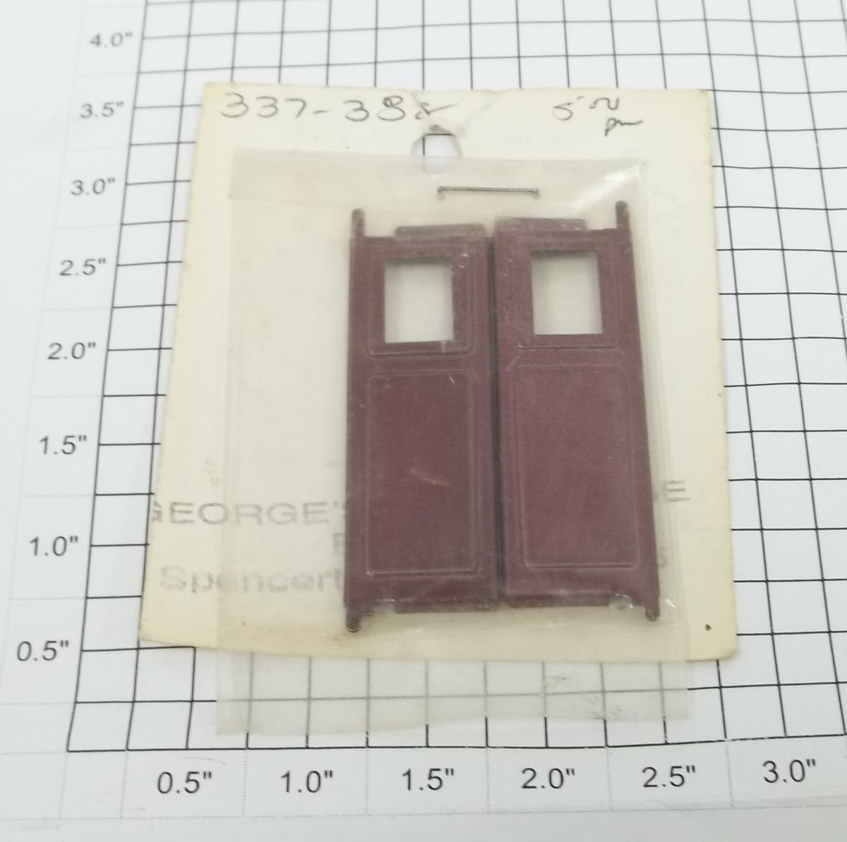 Lionel 337-1 Standard Gauge Maroon Car Small Doors (Set of 2)