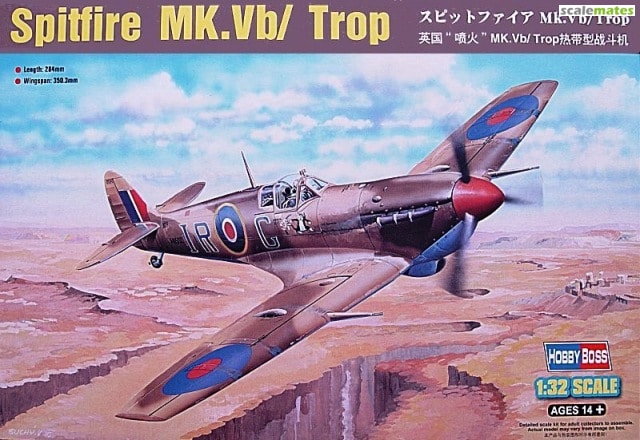 Hobby Boss Models 83206 1:32 Spitfire Mk.VB Trop Military Aircraft Plane Kit