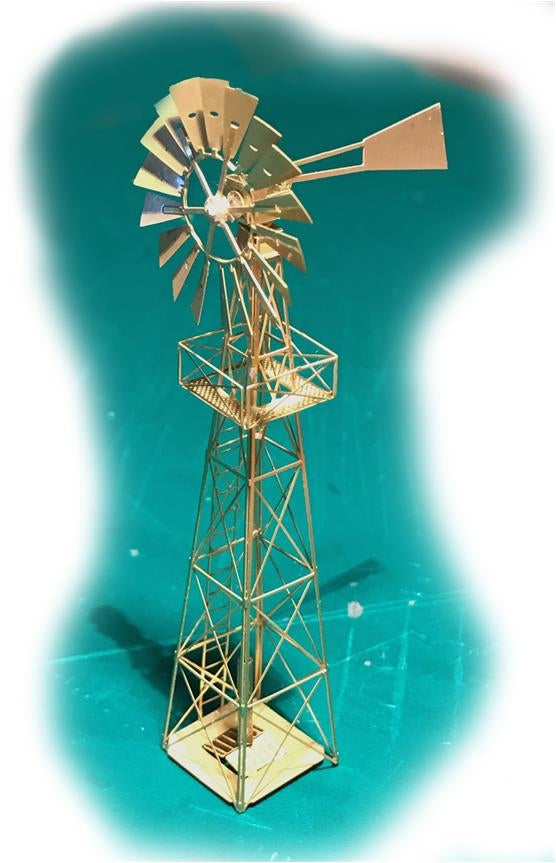 The N Scale Architect 96707 N Wind Mill Water Pump Etched Brass Kit