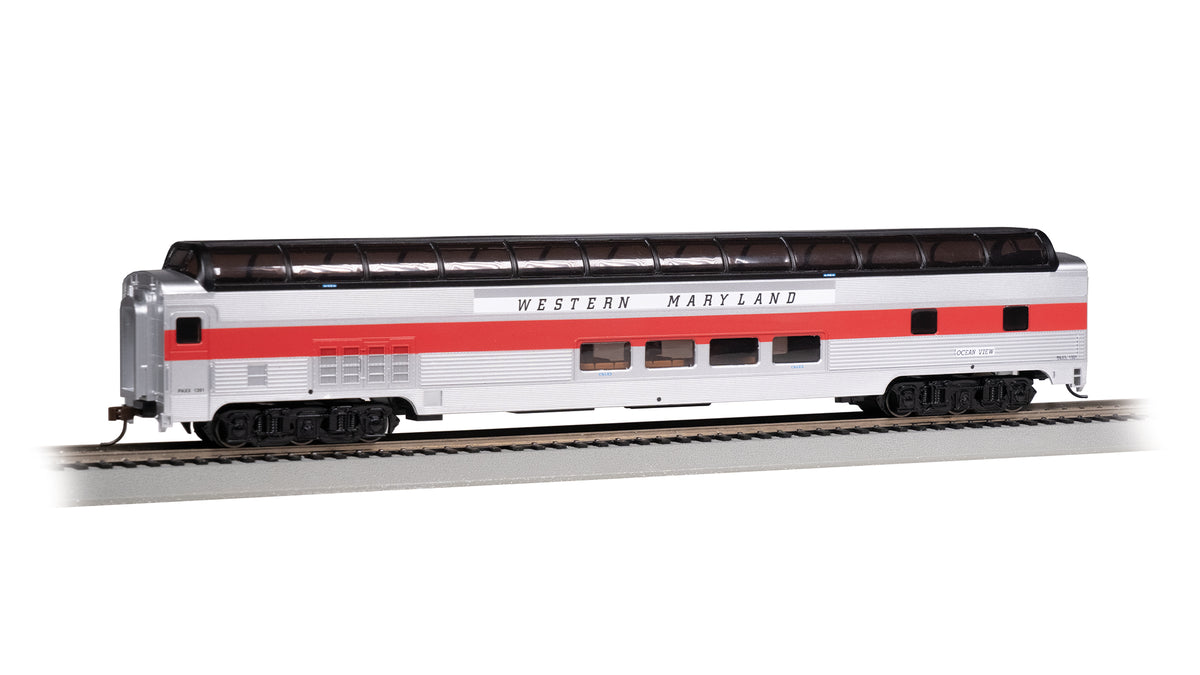 Bachmann 13009 HO Western Maryland Scenic 85' Budd Full Dome Passenger Car #1391