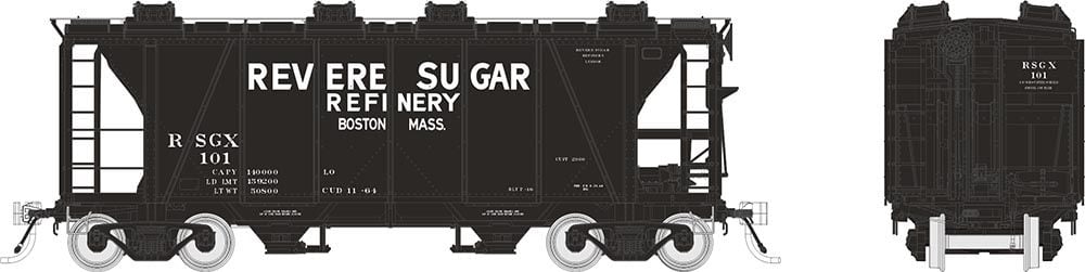 Rapido Trains 149012 HO Revere Sugar Enterprise Covered Hopper #1 (Set of 6)