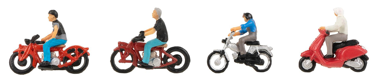 Faller 151669 HO Motorcyclist Group Figures (Set of 4)