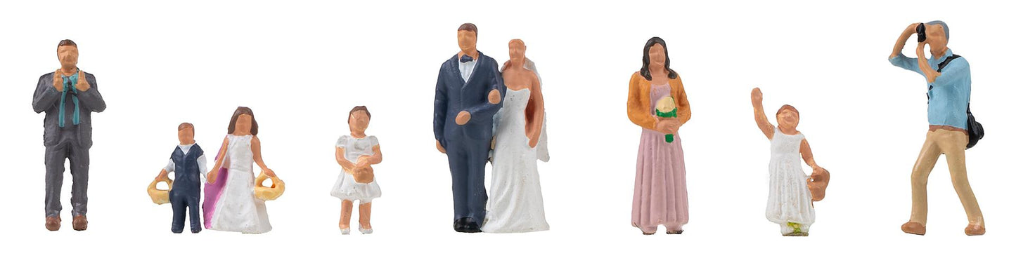 Faller 151676 HO Wedding Reception Figures (Set of 9)
