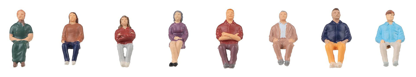 Faller 151684 HO Sitting People III Figures (Set of 8)