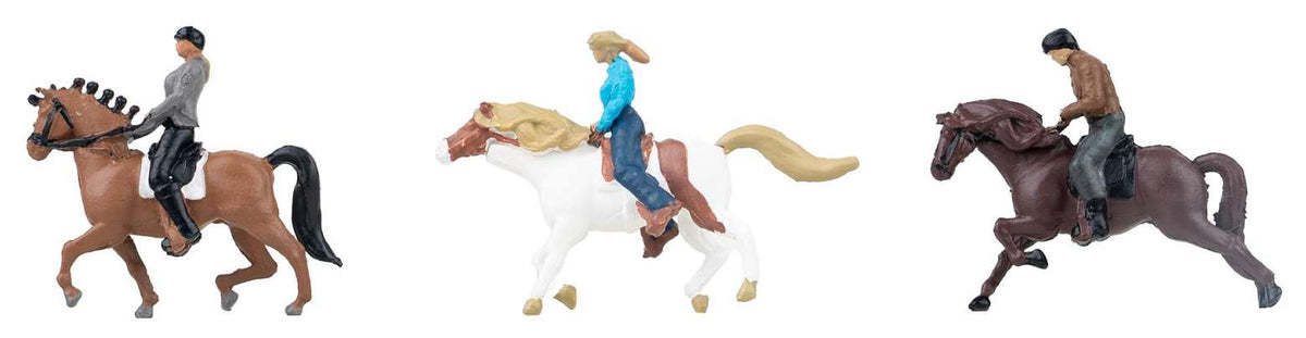 Faller 151746 HO Horse and Rider Figures (Set of 6)