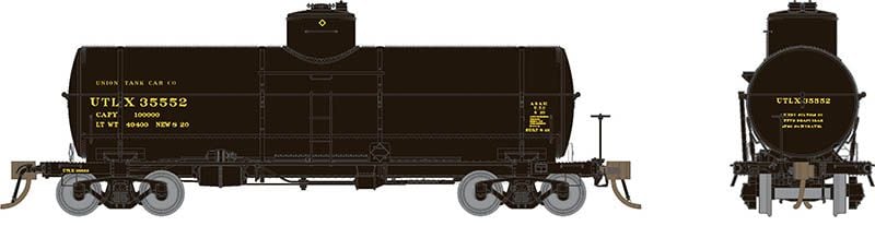 Rapido Trains 159006A HO Union Tank Car UTLX 1950s Scheme X-3 Tank Car