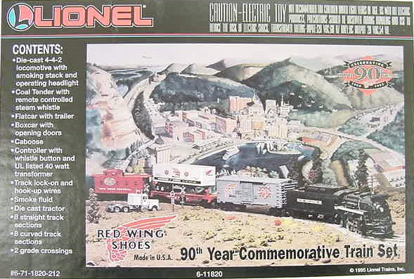 Lionel 6-11820 O Gauge Red Wing Shoes Steam Train Set MT/Box