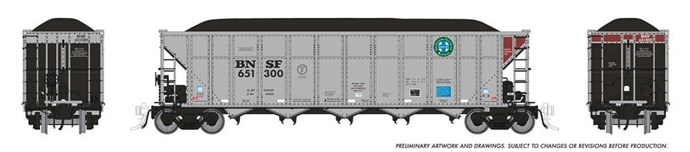 Rapido Trains 169044A HO BNSF AutoFlood III Coal Hopper #3 Single Car