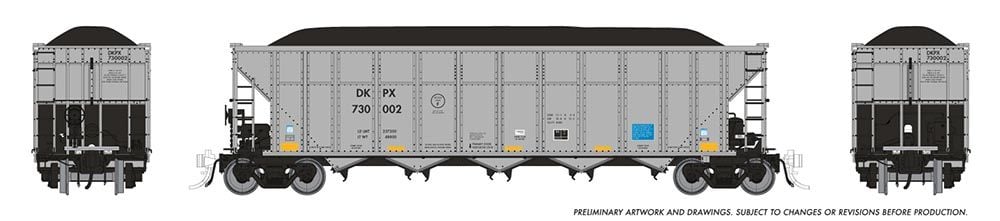 Rapido Trains 169046 HO DKPX AutoFlood III Coal Hopper #1 (Set of 6)