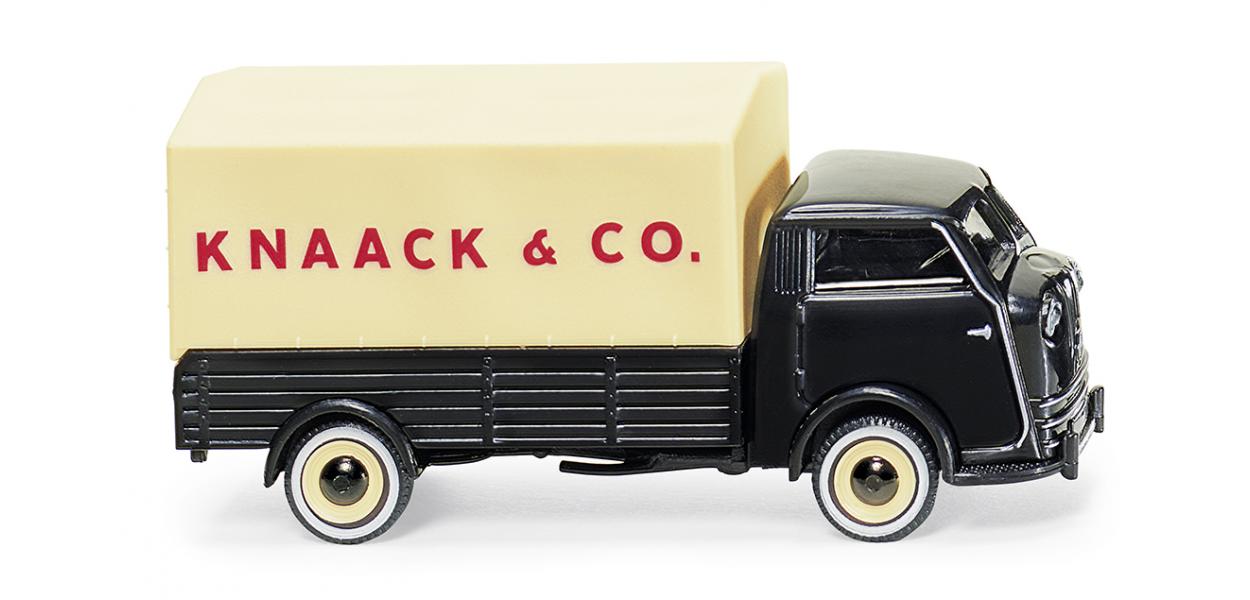 Wiking 033508 HO Knaack & Co. Tempo Matador Low-Side Flatbed Diecast Model