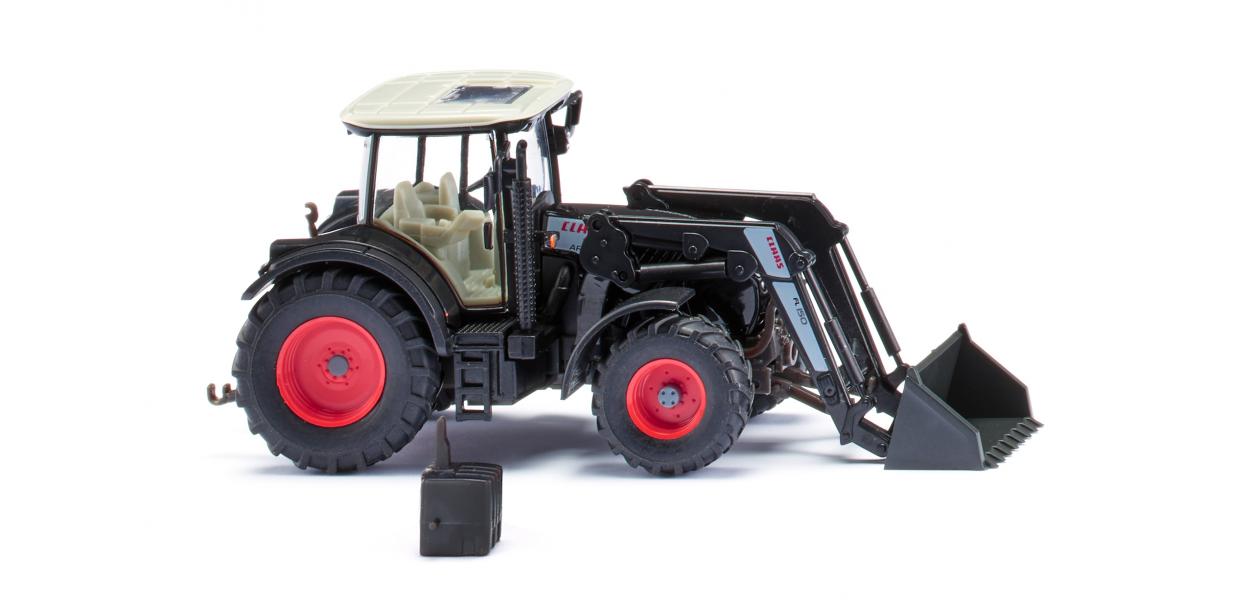 Wiking 036312 HO Claas Arion 640 Black Tractor with FL 150 Frontloader