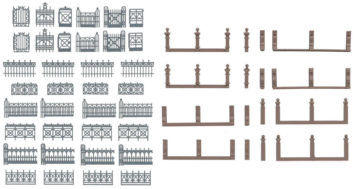 Faller 180426 HO Grey Villa Fence Building Kit