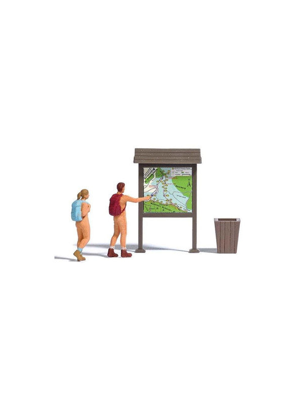 Busch 7947 HO Nude HIking Action Set