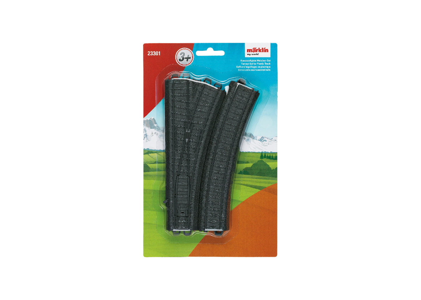 Marklin 23301 HO My World Plastic Track Turnout (Set of 4)
