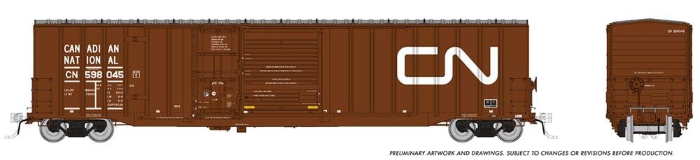 Rapido Trains 193002A HO CN As-Delivered Trenton Works 6348 Boxcar #2 Single Car