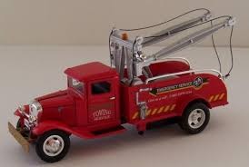 Tins Toys 18901 1934 Tow Truck Diecast Model (Red)
