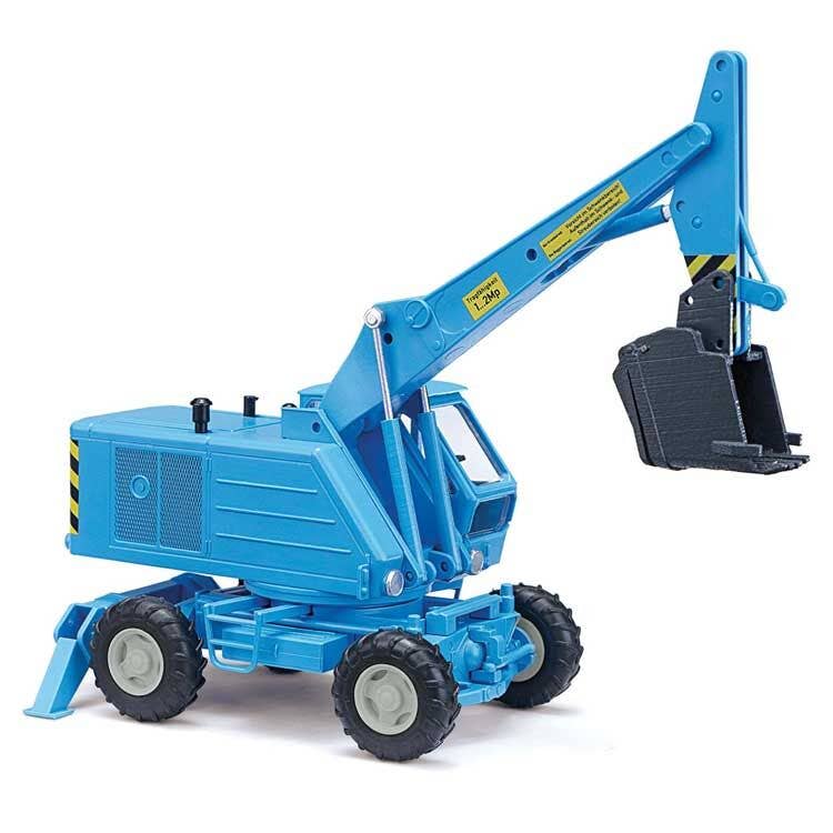 Busch 54270 HO Blue 1974 Weimar T174 Mobile Excavator with Front Bucket