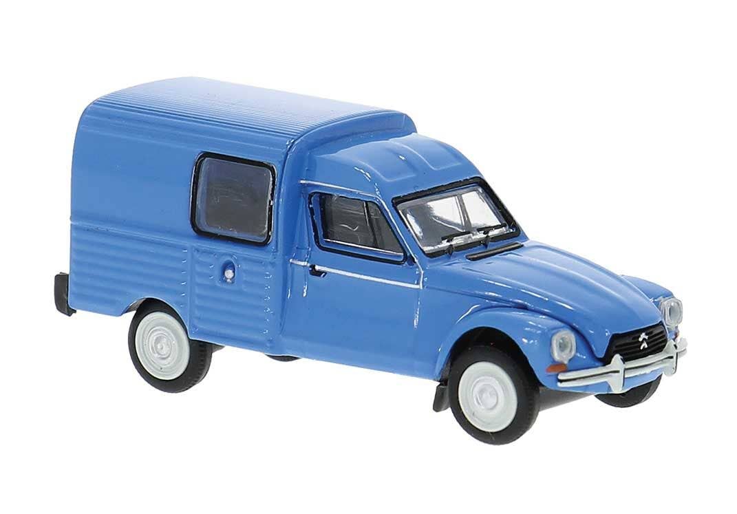 Brekina Automodelle 14291 HO Assembled Blue 1976 Citroen Acadiane Truck