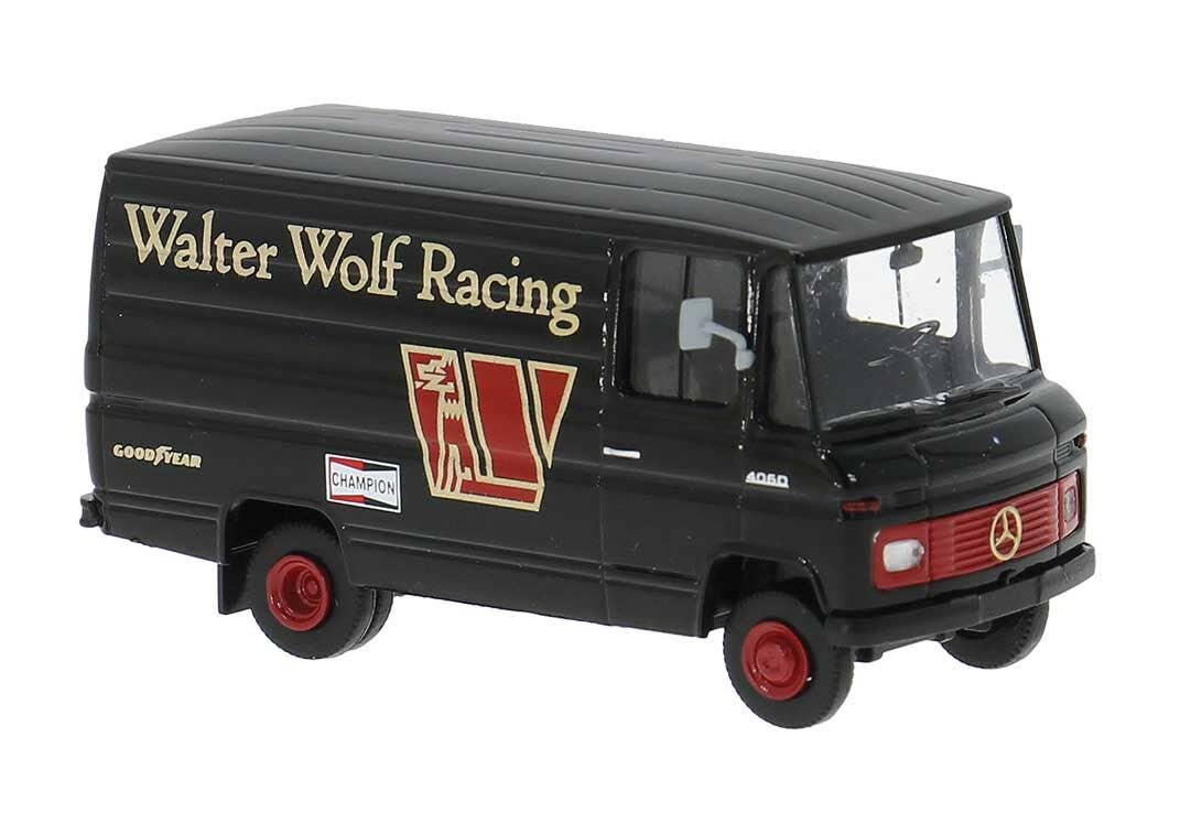 Brekina Automodelle 36857 HO Walter Wolf 1980s Mercedes-Benz L 406 D Cargo Van
