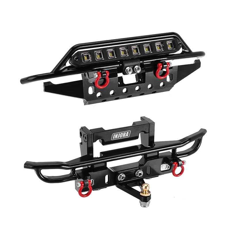 Injora 4M-43FR 1:18 TRX4M Bronco CNC Aluminum Front Rear Bumpers V2