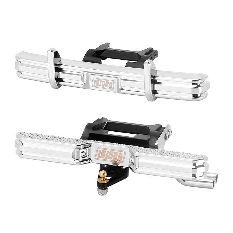 Injora 4M-95FR 1:18 TRX4M CNC Alum Front Rear Bumper w/Dual Exhaust