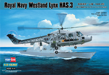 Hobby Boss s 87237 1:72 Royal Navy Westland Lynx HAS3 Military Helicopter Kit