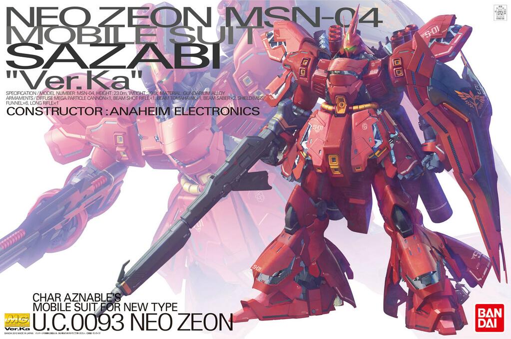 Bandai 2204932 1:100 Master Grade Neo Zeon MSN-04 Sazabi Ver. Ka. Plastic Kit