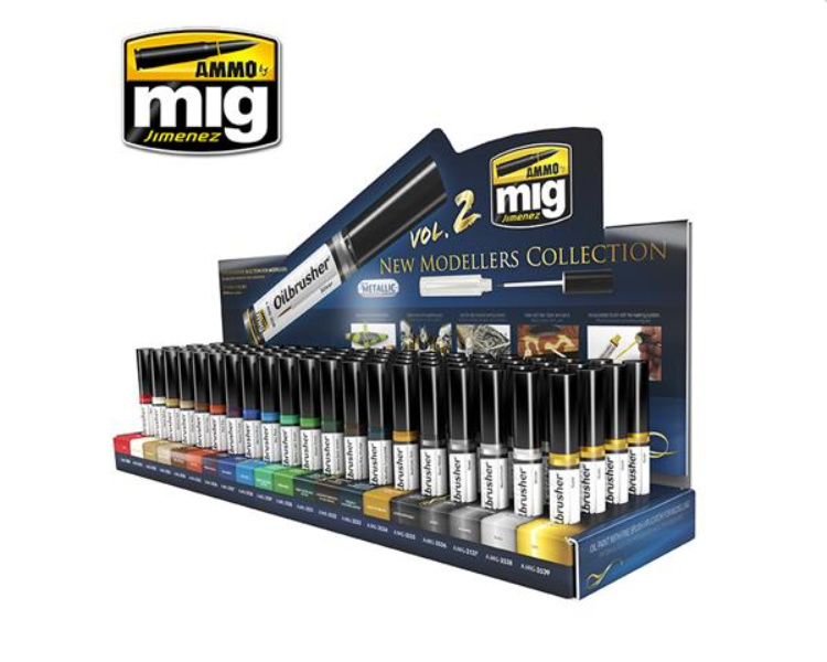 Mig Jimenez AMIG8163 Oilbrushers Display No.2 (Set of 80)