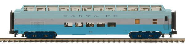 MTH 20-67170 70' O Santa Fe Blue Goose 70'Full Length Vista Dome Passenger Car NIB