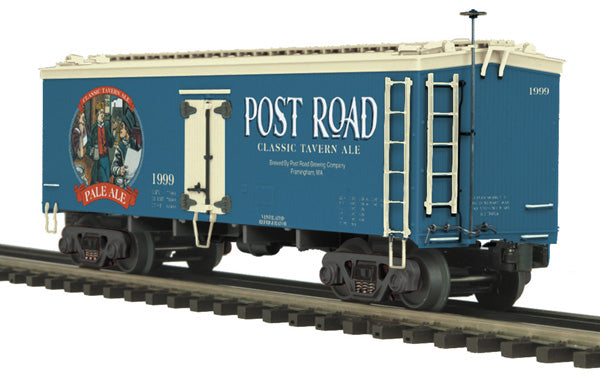 MTH 20-94344 O Post Road Ale 36’ Woodsided Reefer Car #1999 LN/Box
