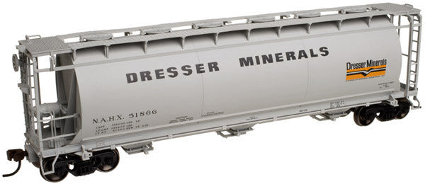 Atlas 20001878 HO Dresser Minerals/NAHX 3-Bay Cylindrical Hoppers #51866